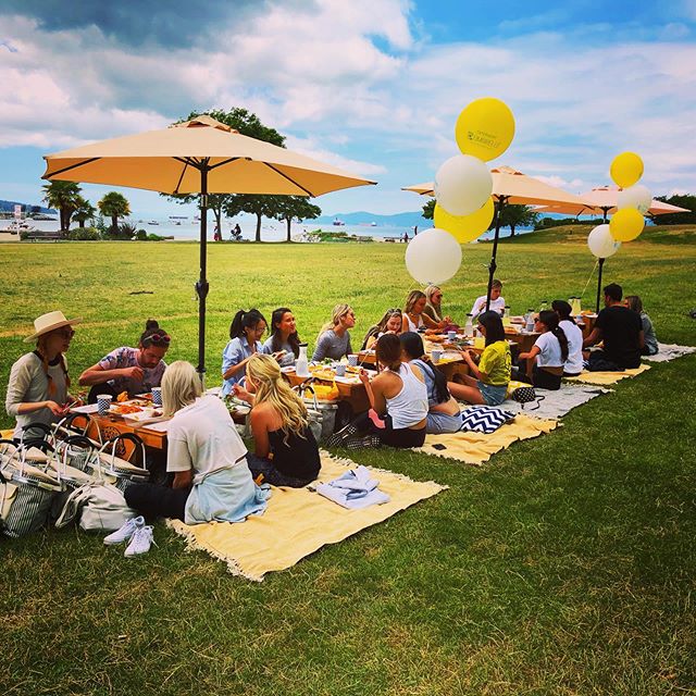 Having a little picnic party at Sunset Beach today!  Thanks Garnier!